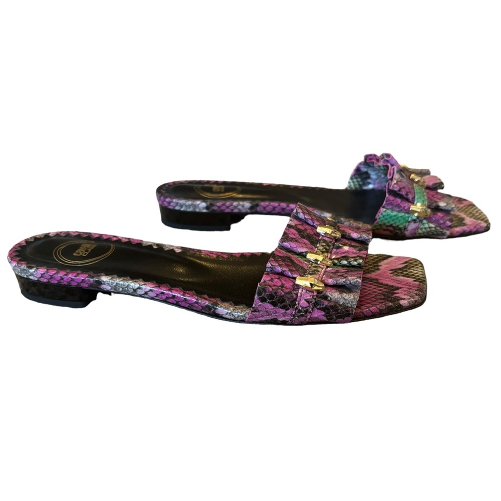 Cavalli Class Purple Slide Sandals Size 37 - Picture 6 of 10